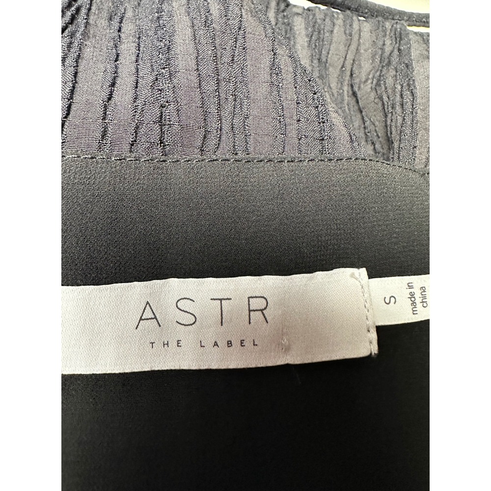 ASTR The Label Womens Tie Back Flutter Sleeve Top Size S Black Blouse - Picture 3 of 9